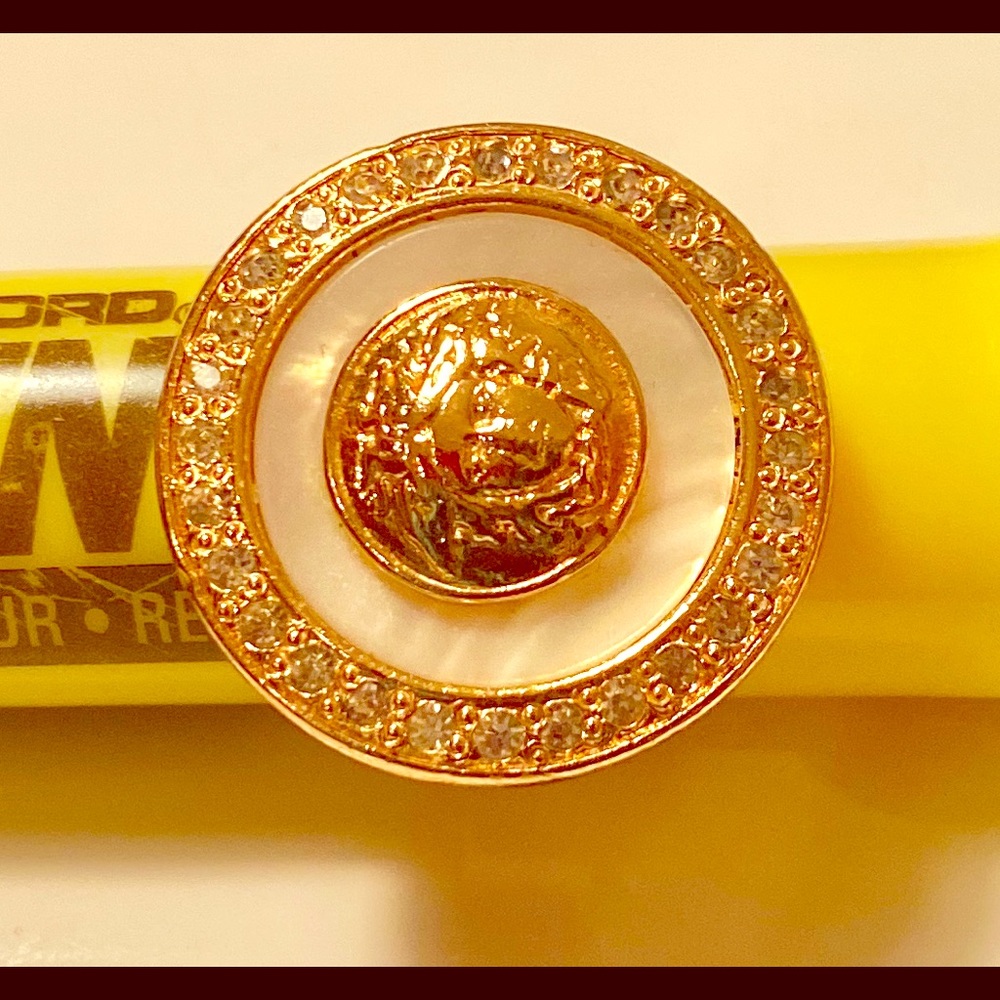 Gianni Versace costume jewelry medusa gold plated